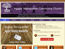 Tablet Screenshot of agapemcc.com